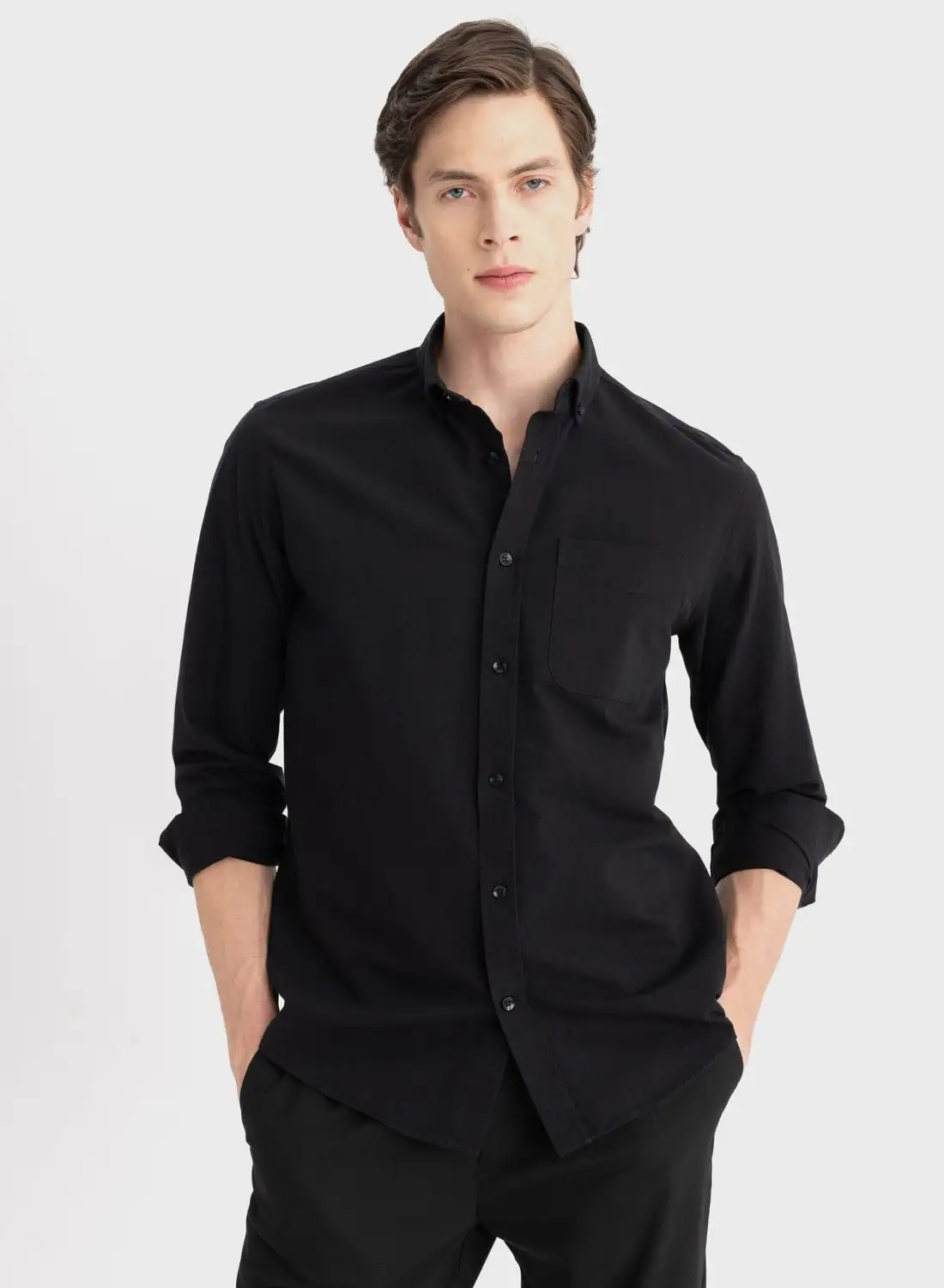 DeFacto Regular Fit Oxford Long Sleeve Shirt