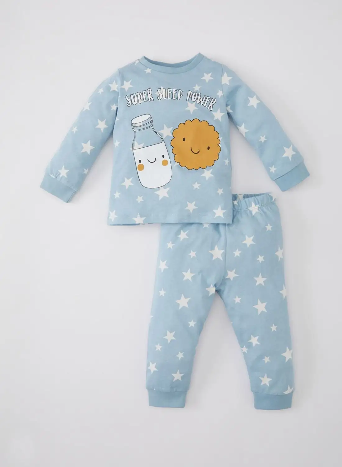 DeFacto Baby Boy Star Patterned Cotton 2 Piece Pajama Set