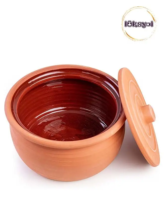 luksYol Luksyol Clay Pot For Cooking, Large Pot, Big Pots For Cooking, Handmade Cookware, Cooking Pot With Lid, Terracotta Pot, Terracotta Casserole, Brown Clay Pots For Cooking, Dutch Oven Pot