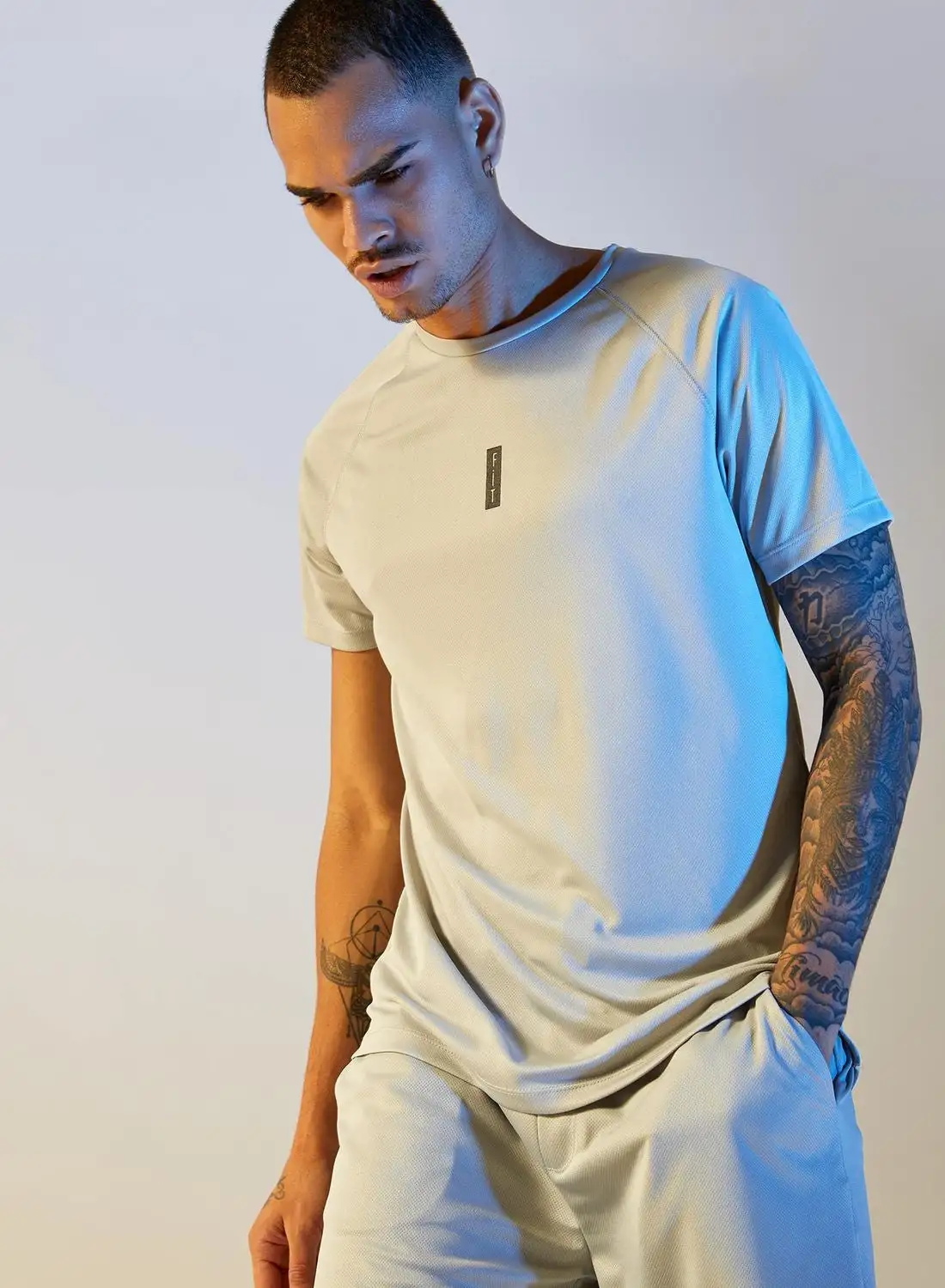 DeFacto Essential Crew Neck T-Shirt Beige