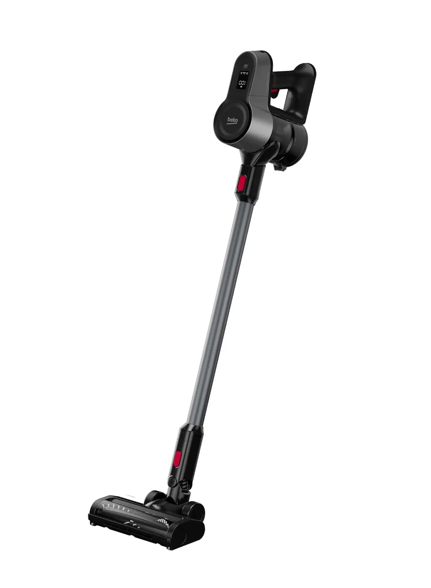 Beko Cordless Vacuum Cleaner, Stick, Run Time 45mins, BLDC 350W Motor, LCD Screen, LED Lights, Bagless, 0.6L Capacity, 100 Watts Suction - Black 0.6 L 350 W VRT74225Vi ‎Anthracite