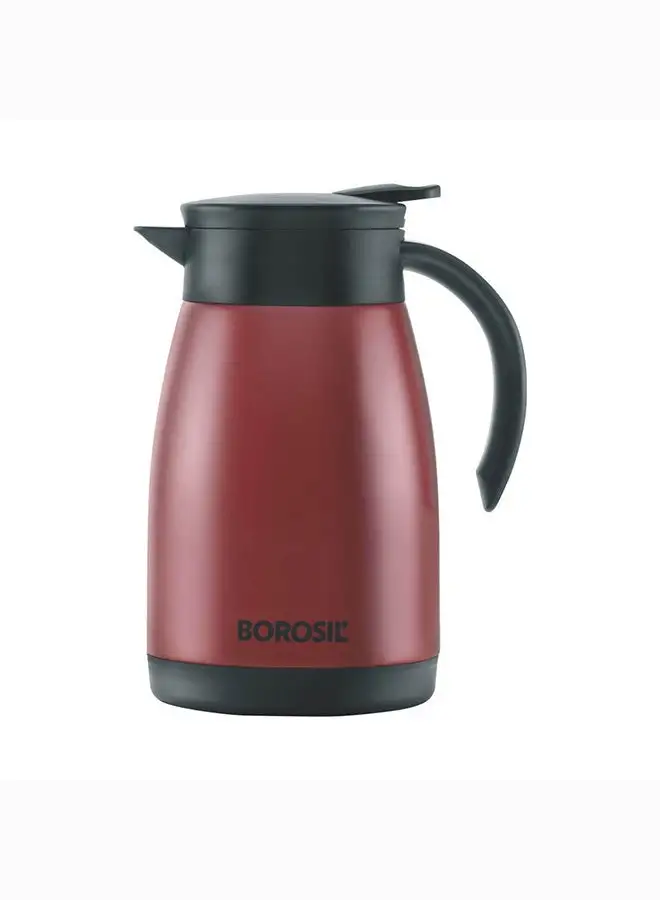 BOROSIL Borosil Vacuum Insulated Stainless Steel Teapot Flask Vacuum Insulated Coffee Pot Red - 750 ml Red