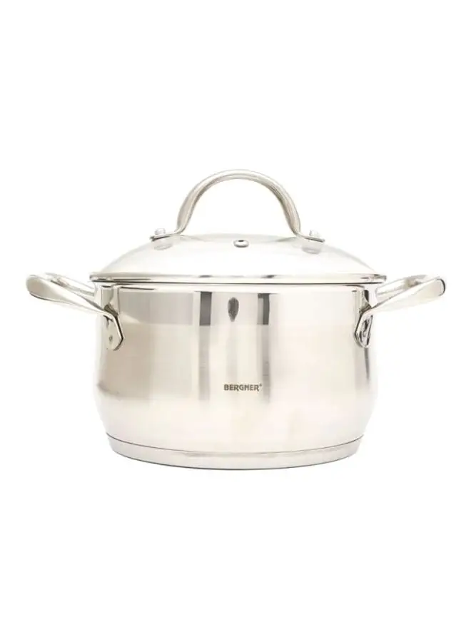 BERGNER Casserole With Lid Silver 20cm