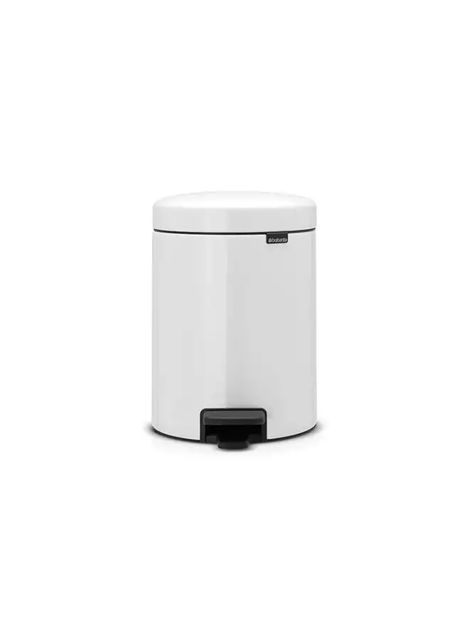 brabantia Pedal Bin Newicon With Inner Bucket White 5Liters