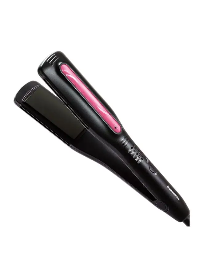 Panasonic EHHS42 Ceramic Hair Straightener Wide Plate Speedy Straightening Black/Pink