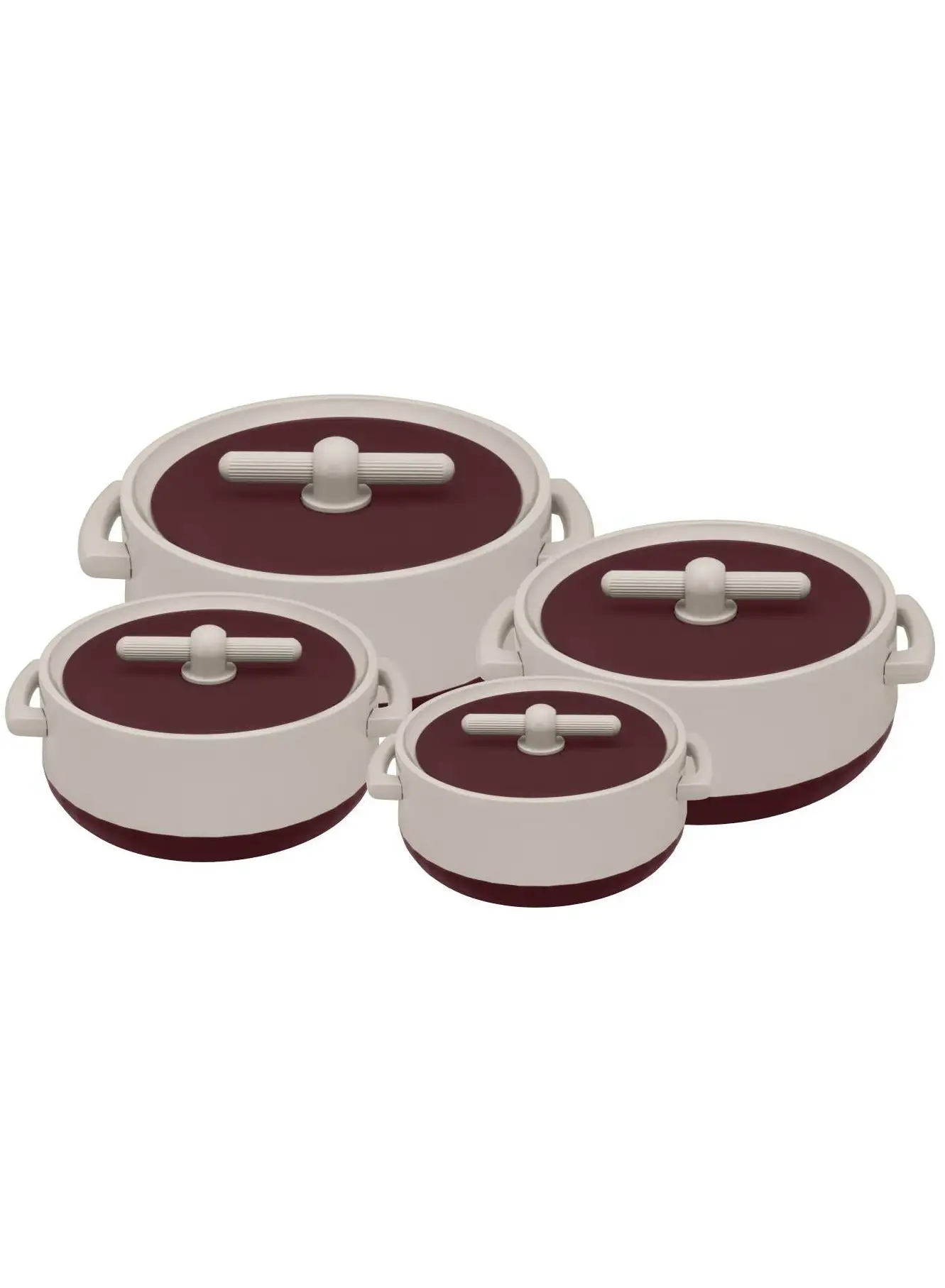 SELVEL Selvel Velvet Insulated Hot Pot Red-4Pcs Set(1000/1500/2000/3000), Phpv04-Red