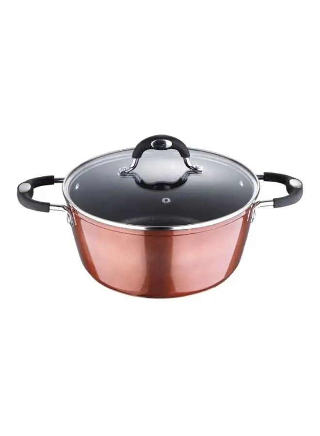 BERGNER Pandora Forged Aluminium Induction Bottom Non-stick Casserole With Lid Copper 20cm