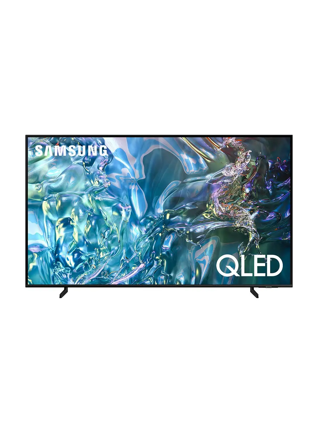 تلفزيون سامسونج الذكي، تلفزيون كبير، QLED، Q60D، 75 بوصة، 2024، حجم ألوان 100% مع Quantum Dot، ترقية 4K، نظام تشغيل Tizen، تصميم AirSlim QA75Q60DAUXZN أسود