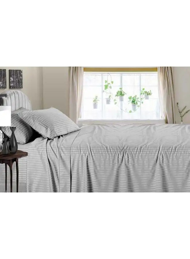 Hotel Collection HOTEL COLLECTION Light Grey Single Flat Sheet with Single Pillow Case 160x220 cm