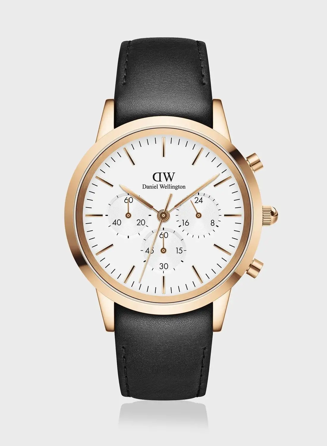 DANIEL WELLINGTON Iconic Leather Strap Analog Watch