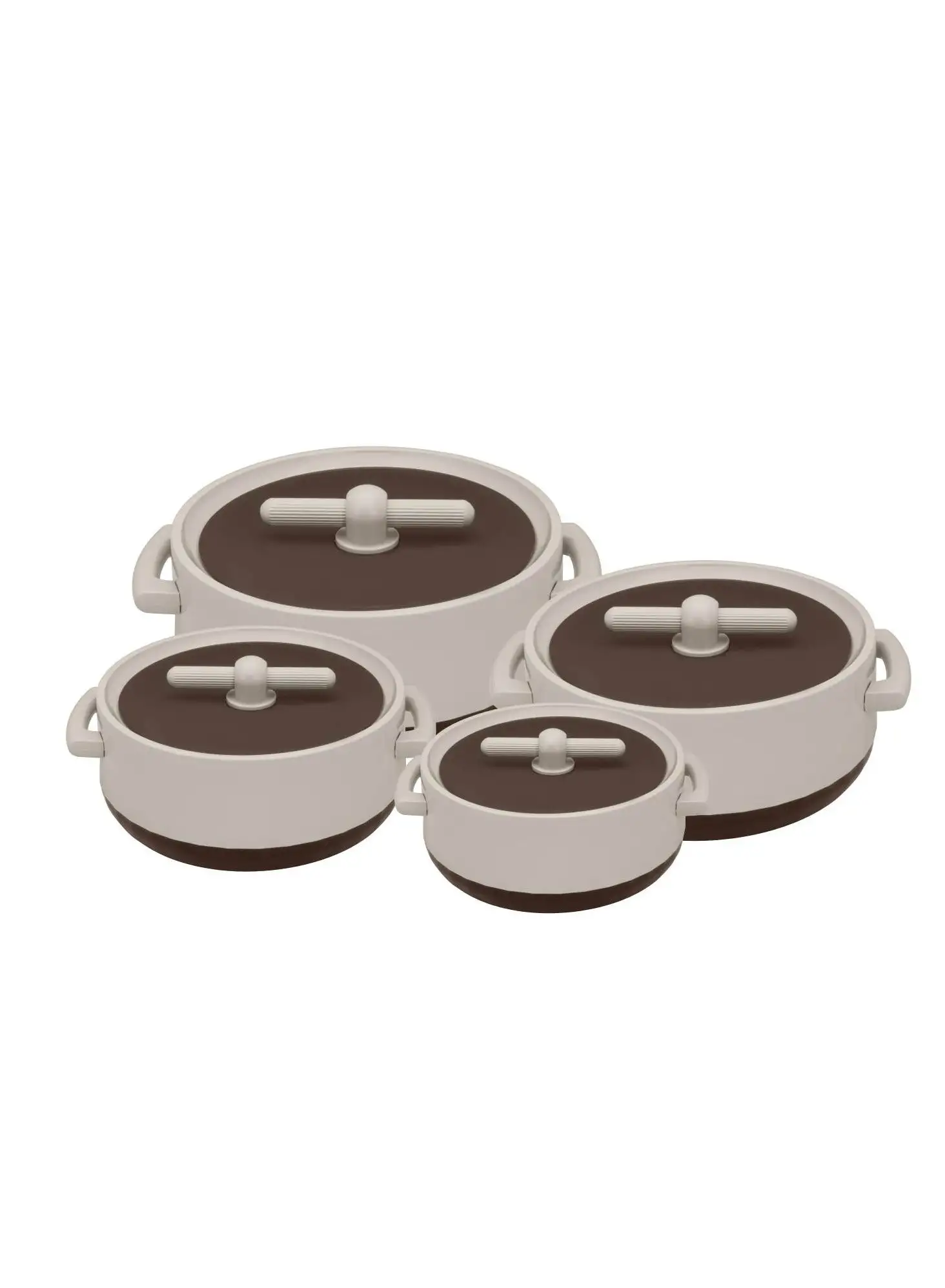 SELVEL Selvel Velvet Insulated Hot Pot Brown - 4Pcs Set (1000/1500/2000/3000), Phpv04-Brown