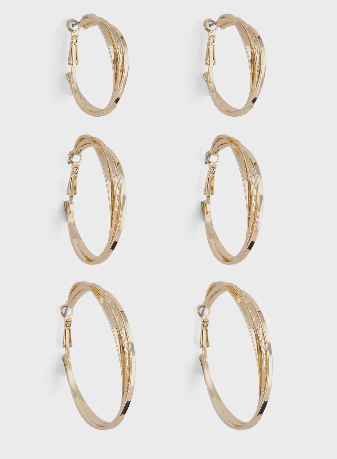 ELLA 3  Pack Hoop Earrings Set