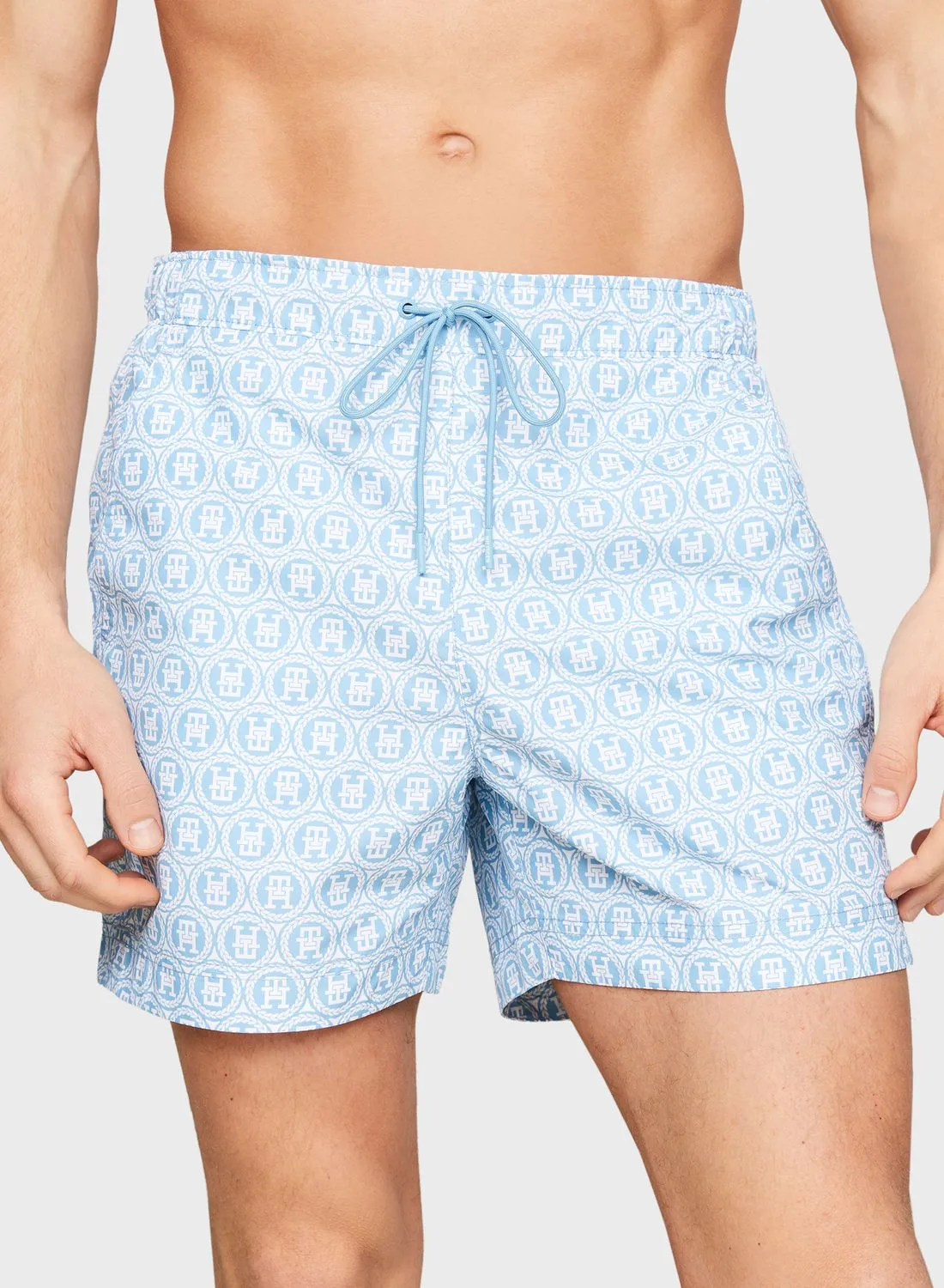 TOMMY HILFIGER Monogram Drawstring Swim Shorts