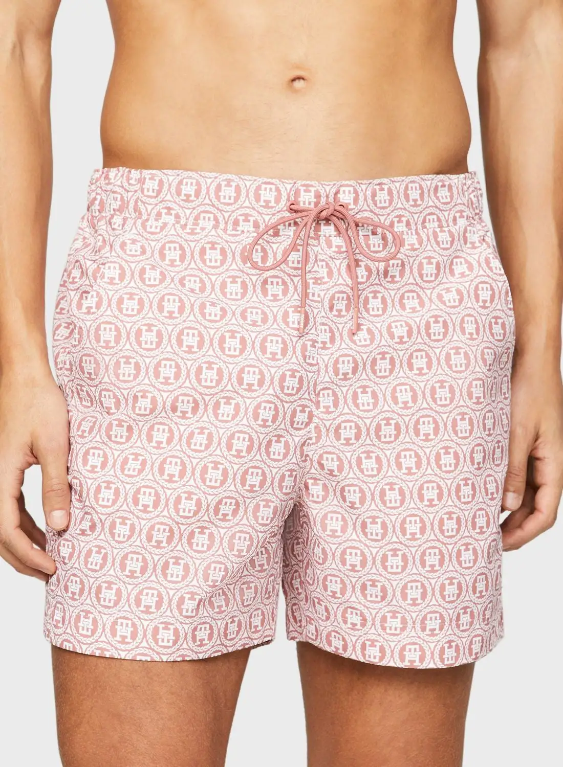 TOMMY HILFIGER Monogram Drawstring Swim Shorts