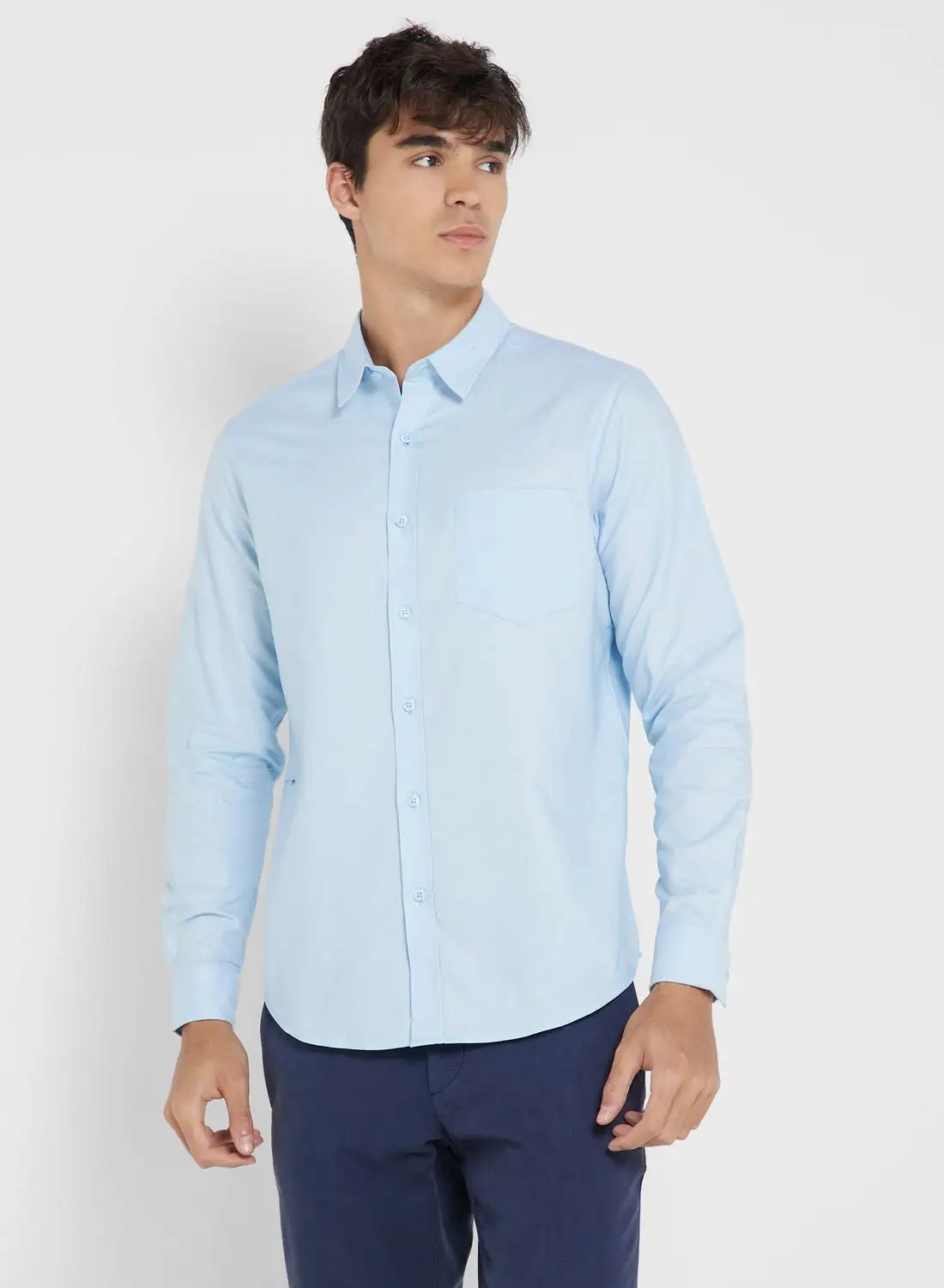 Robert Wood Long Sleeve Oxford Shirt