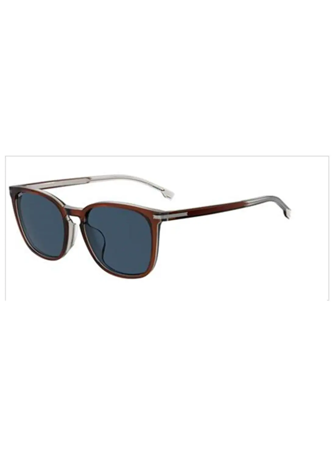 HUGO BOSS Men's UV Protection Rectangular Sunglasses - Boss 1668/F/Sk Brown 18 - Lens Size: 46.6 Mm