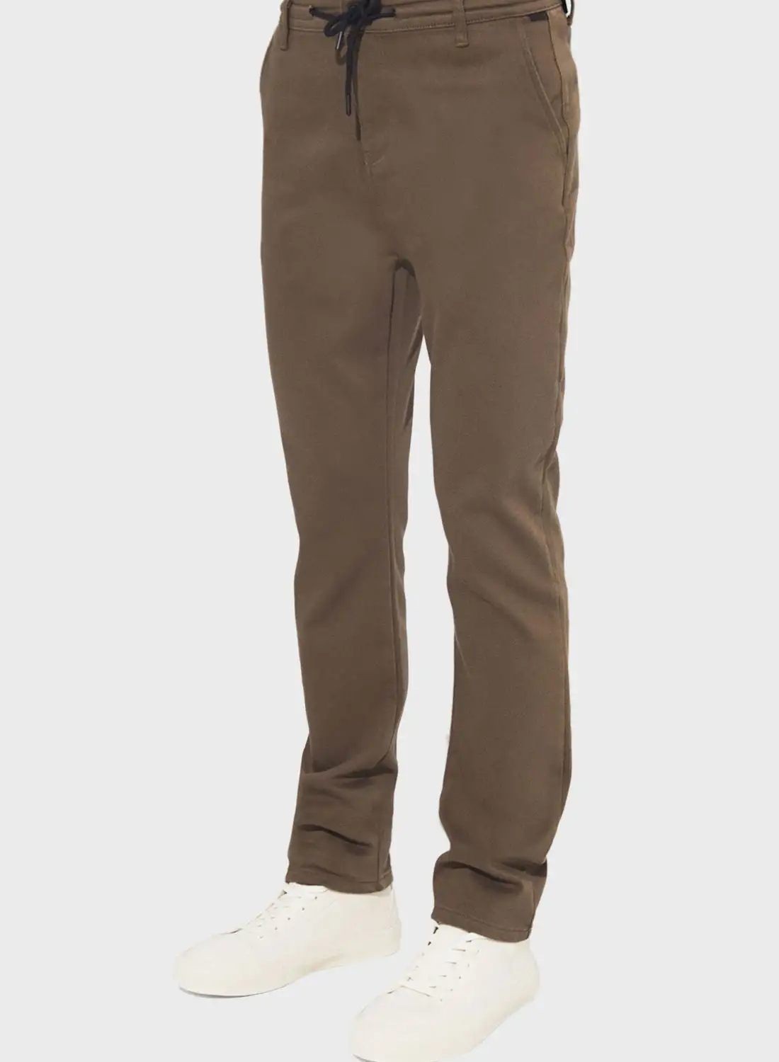 JUNE Textured Straight Fit Trousers