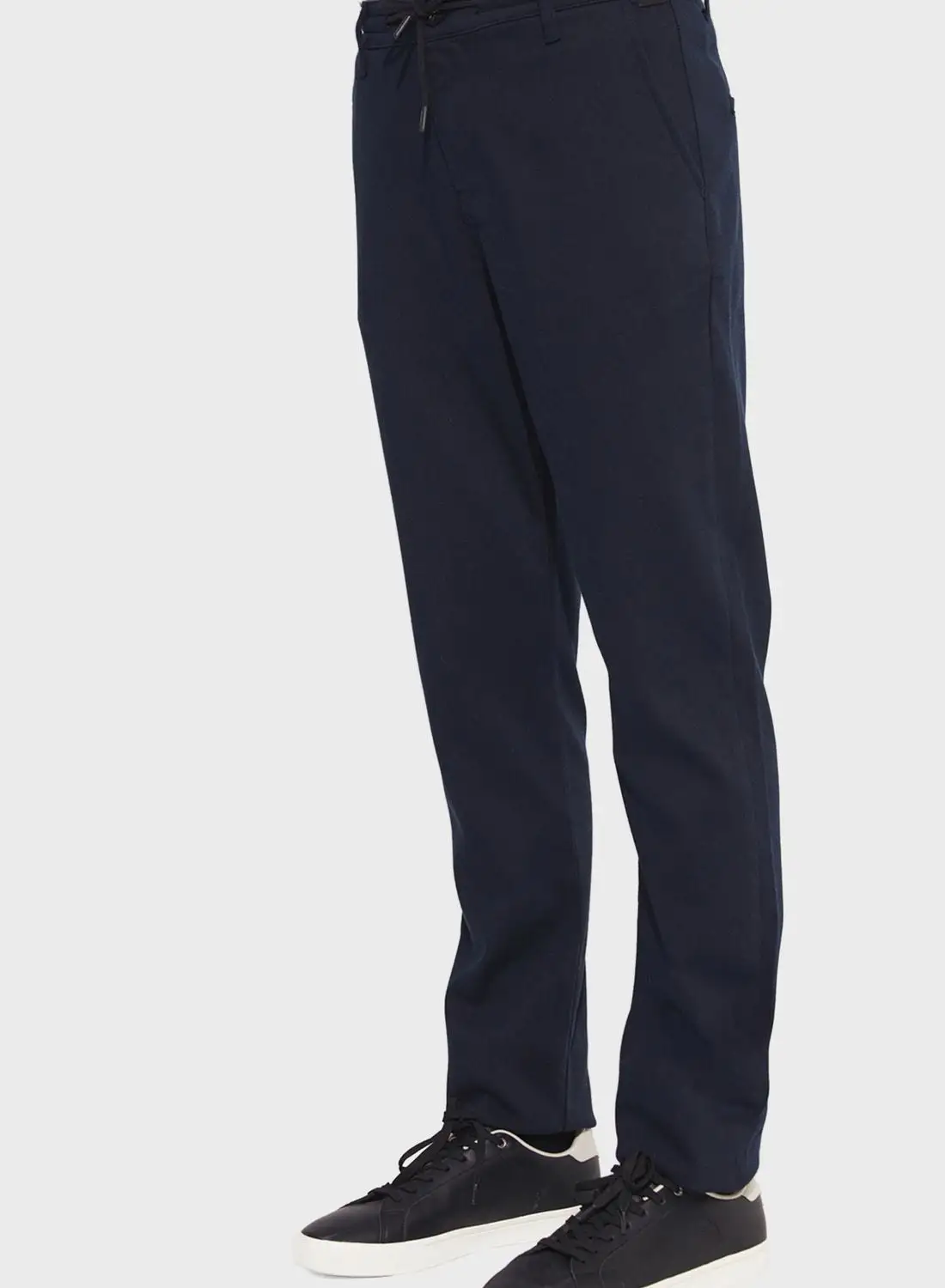 JUNE Textured Straight Fit Trousers