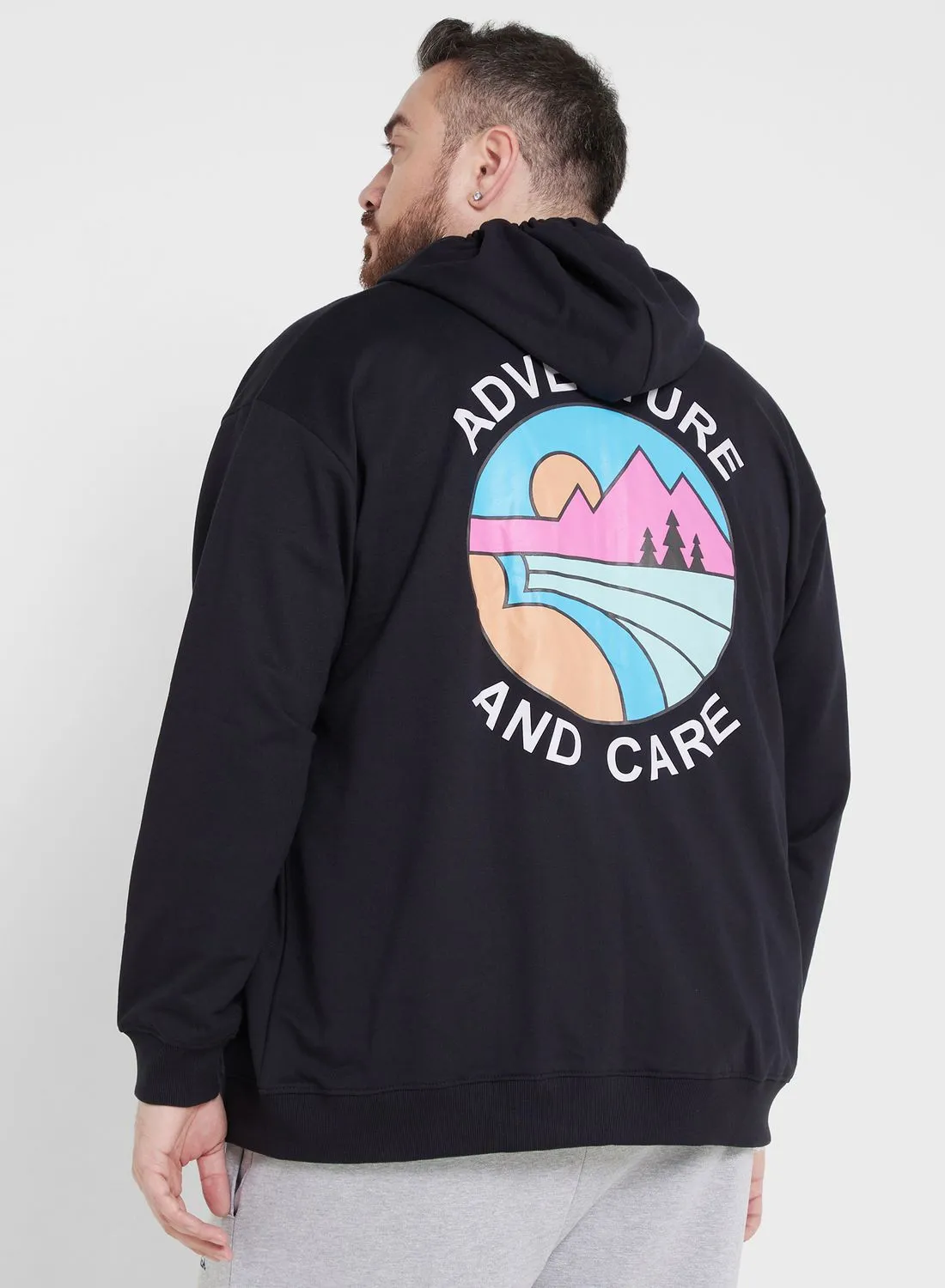 Seventy Five Plus Size Graphic Hoodie