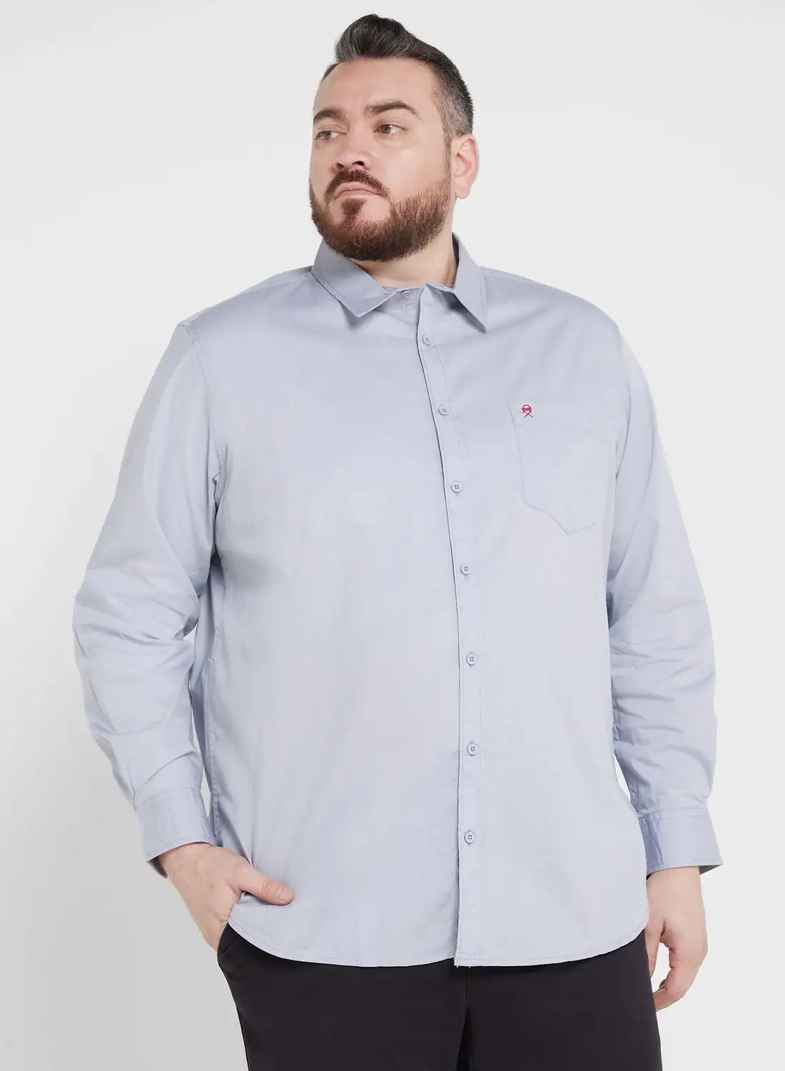 Thomas Scott Thomas Scott Plus Size Cotton Casual Shirt