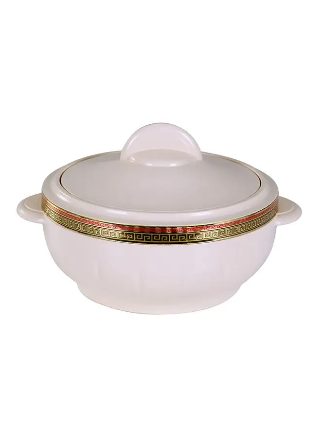 Royalford Classic Casserole With Lid White 2.5Liters