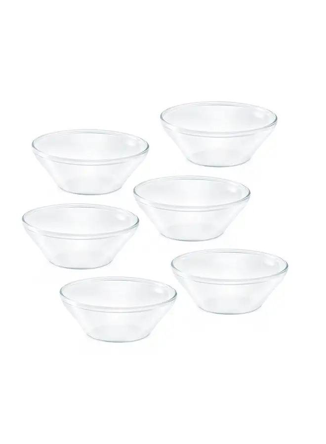 BOROSIL 6-Piece Venus Glass Bowl Set Clear 170ml