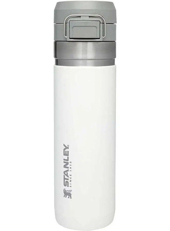 Stanley Quick Flip Water Bottle .71L / 24OZ Polar – Leakproof | Stainless Steel Water Bottle | Push Button Locking Lid | BPA FREE | Cup Holder Compatible | Dishwasher safe | Lifetime Warranty