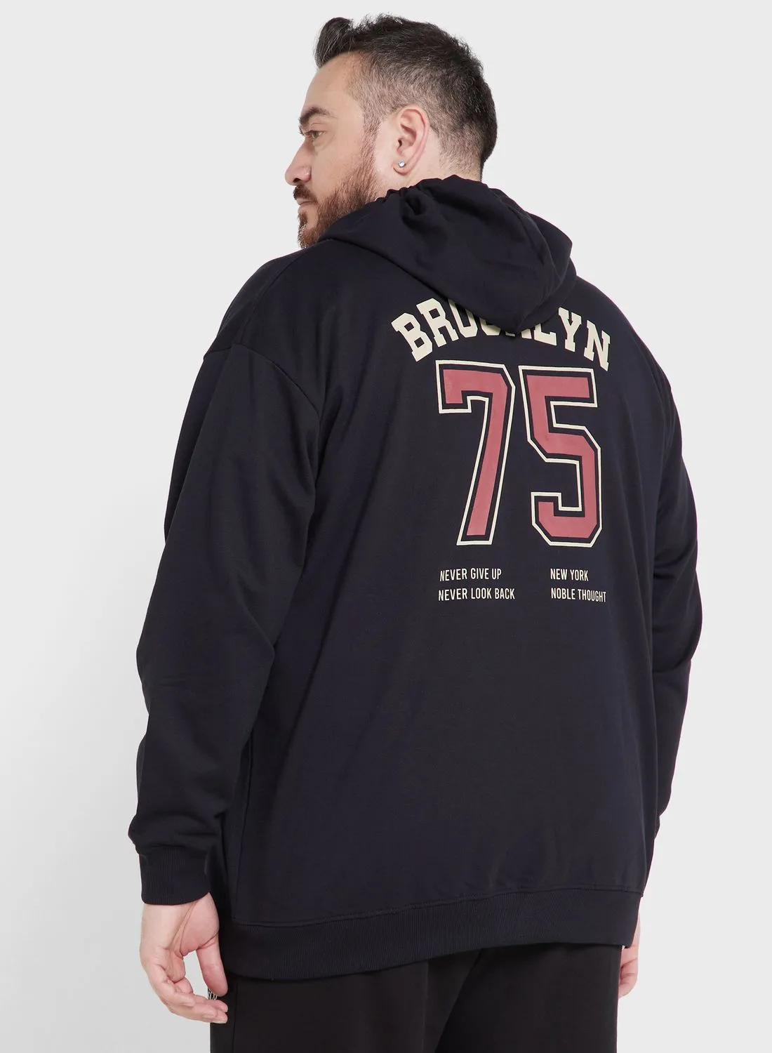 Seventy Five Plus Size Graphic Hoodie