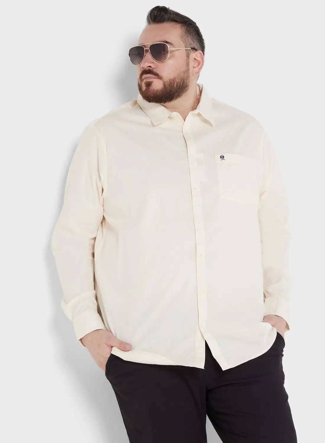 Thomas Scott Thomas Scott Plus Size Classic Pure Cotton Casual Shirt