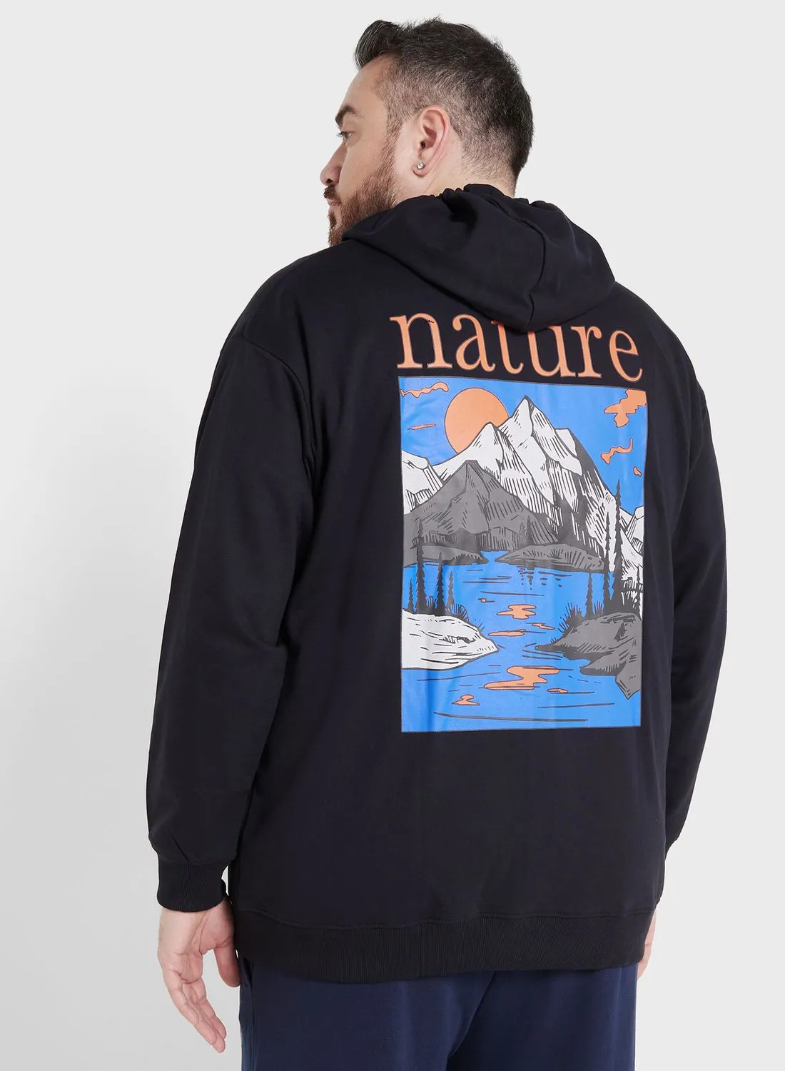 Seventy Five Plus Size Graphic Hoodie