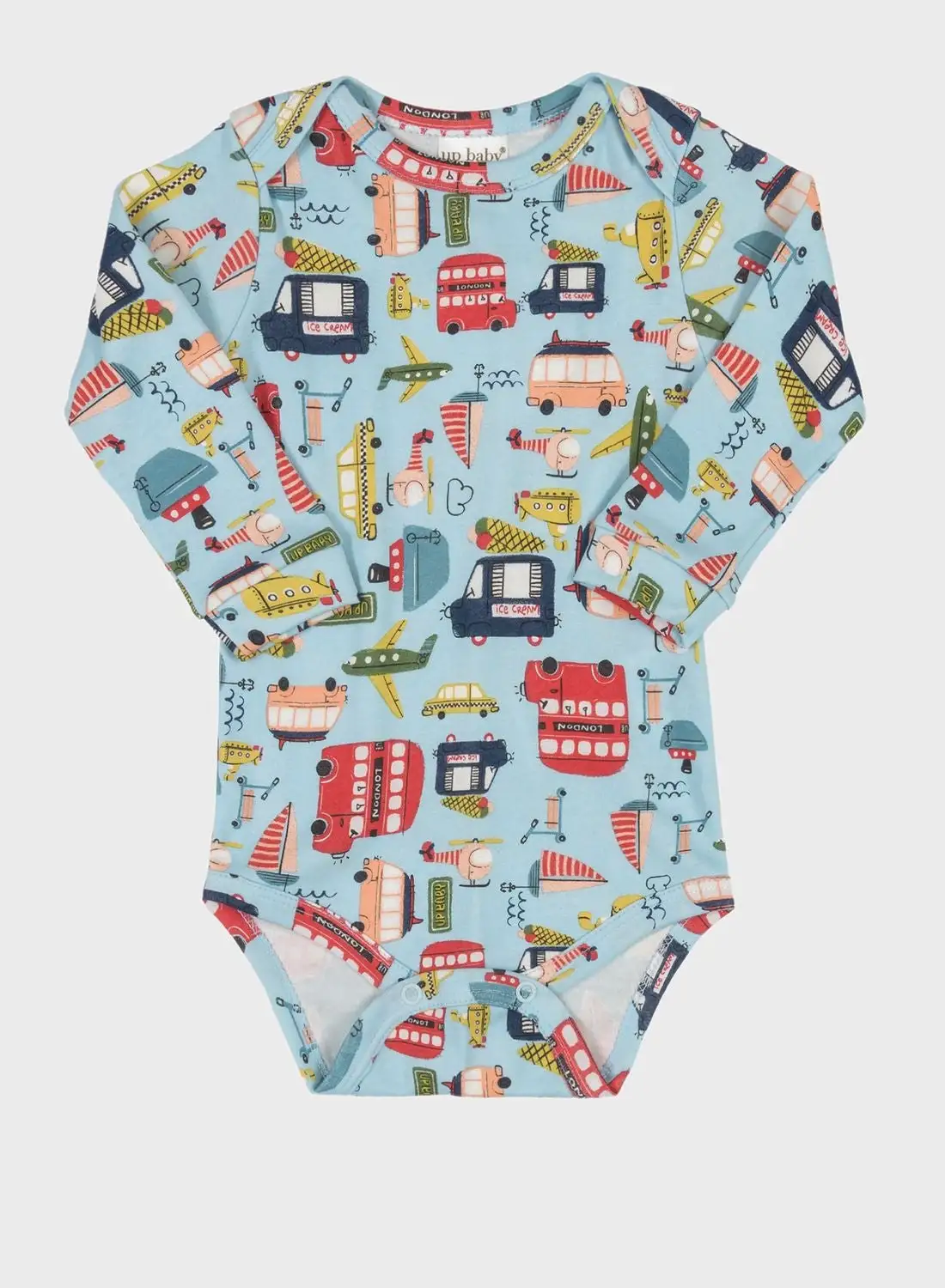 Up Baby Infant Vehicles Print Bodysuit