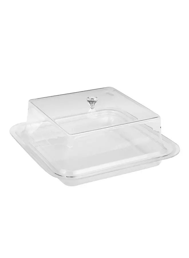 AZAD Square Cheese Dome Clear 32x10cm