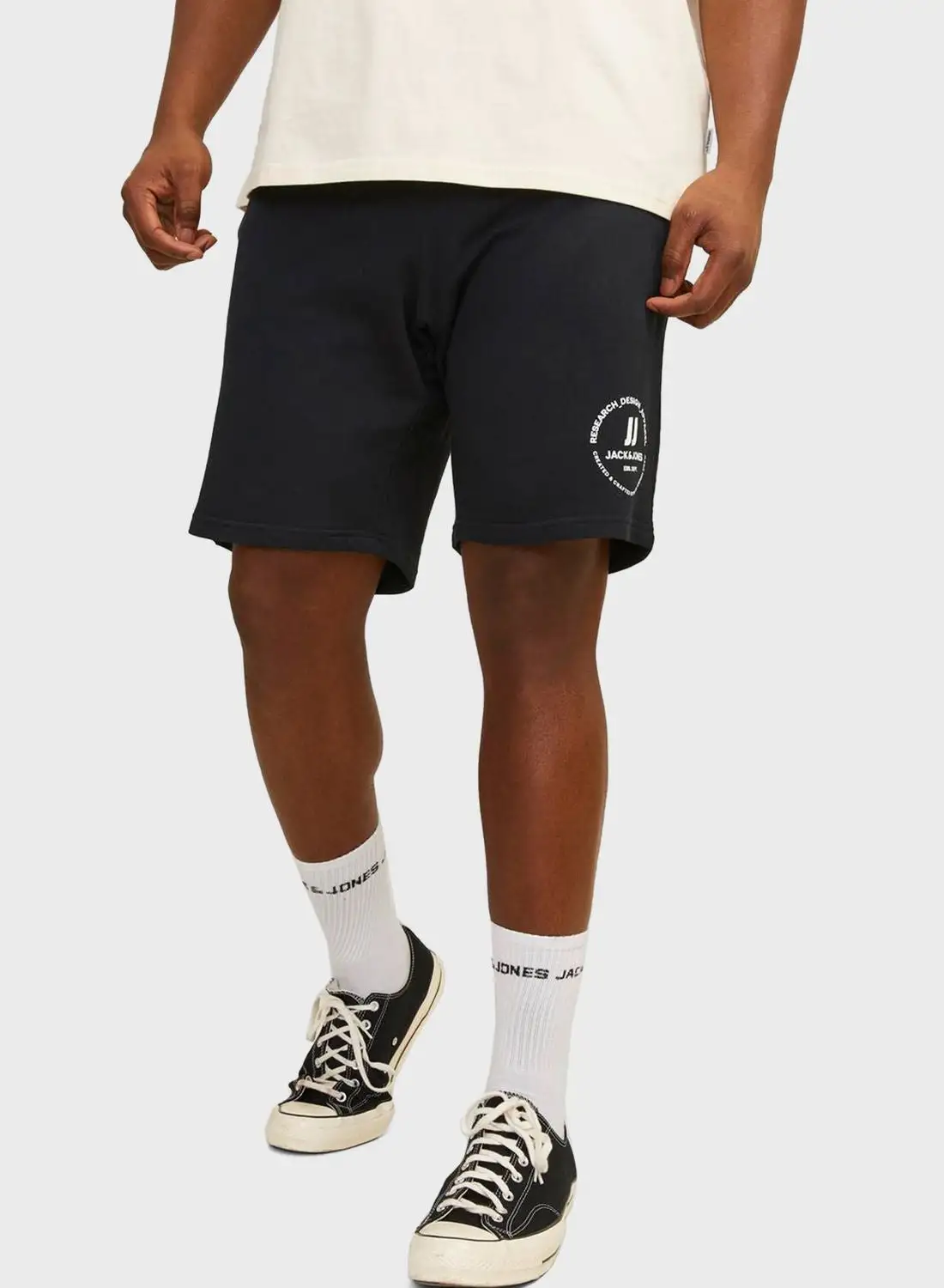 JACK & JONES Logo Drawstring Sweat Shorts