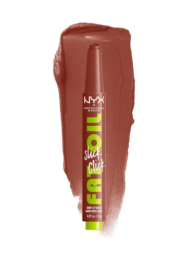 NYX PROFESSIONAL MAKEUP Fat Oil Slick Click Shiny Lip Balm - Link In My Bio