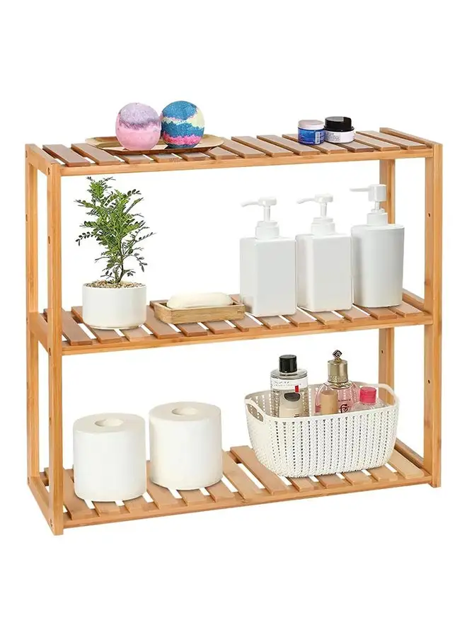 Home Pro HomePro 3 Tier Bathroom Shelf Bamboo Bathroom OrganizerStorage Unit with Adjustable ShelfSpice Rack Organizer for KitchenVersatile Use in BedroomBathroomOfficeMultifunctional