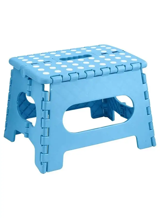 SKY-TOUCH Folding Step Stool for Children, Collapsible Foot Stools 9-Inch Height, Foldable Plastic Stool for Kitchen, Bathroom, Garden, Indoor, Stool Lightweight Outdoor, Holds Up to 300 lbs - Blue