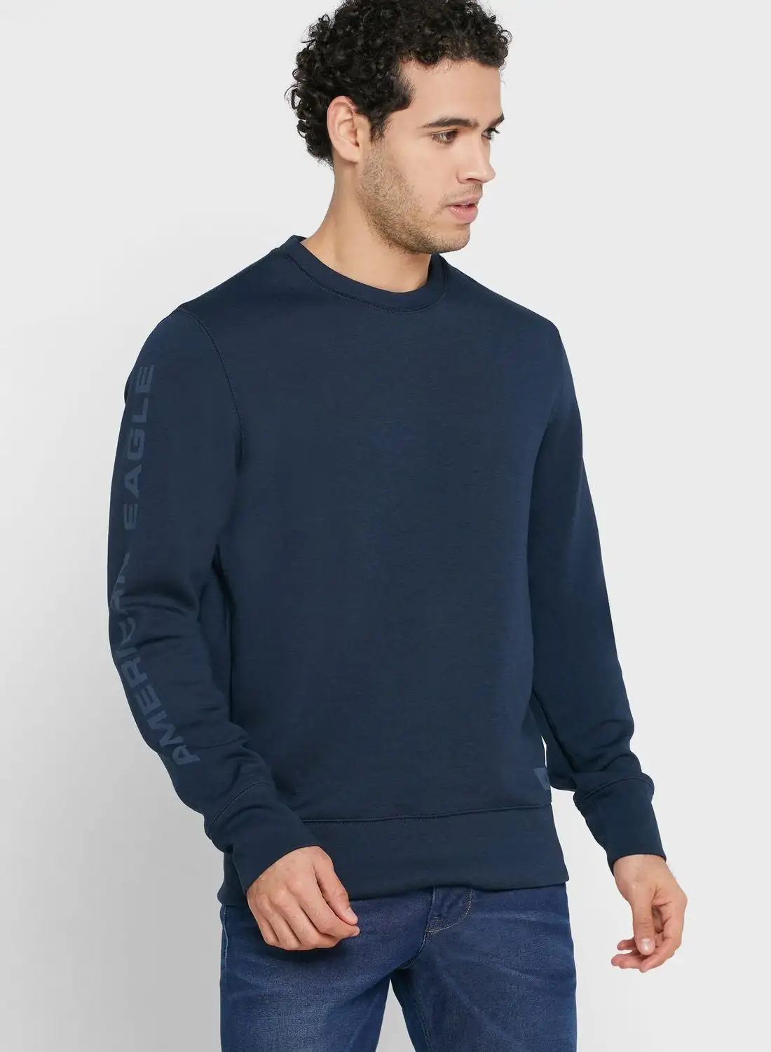 American Eagle Logo Sleeve Sweatshirt