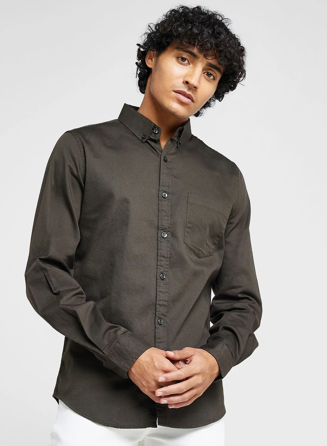 Seventy Five Pure Cotton Casual Double Pocket Shirt