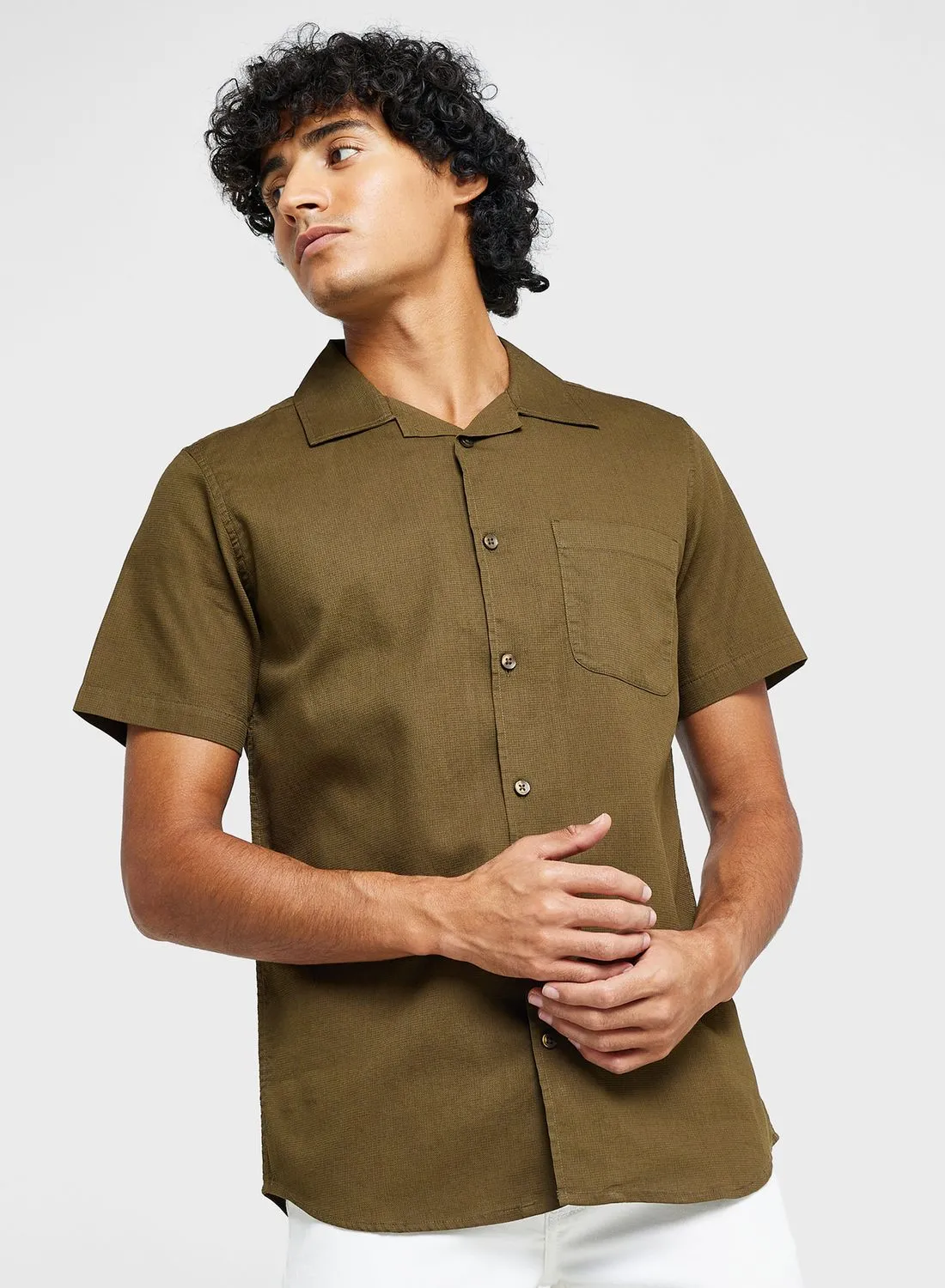 Seventy Five Pure Cotton Casual Double Pocket Shirt