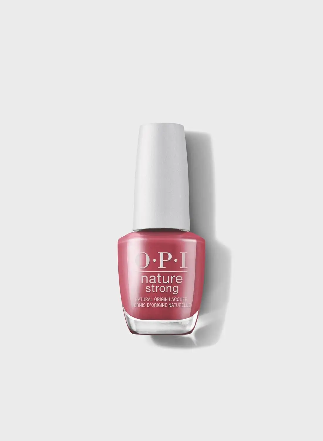 طلاء أظافر OPI Nature القوي، طلاء أظافر أحمر اللون، يعطي العقيق