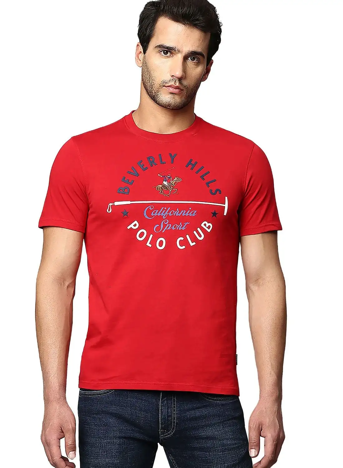 bhpoloclub Text Print Crew Neck T-Shirt