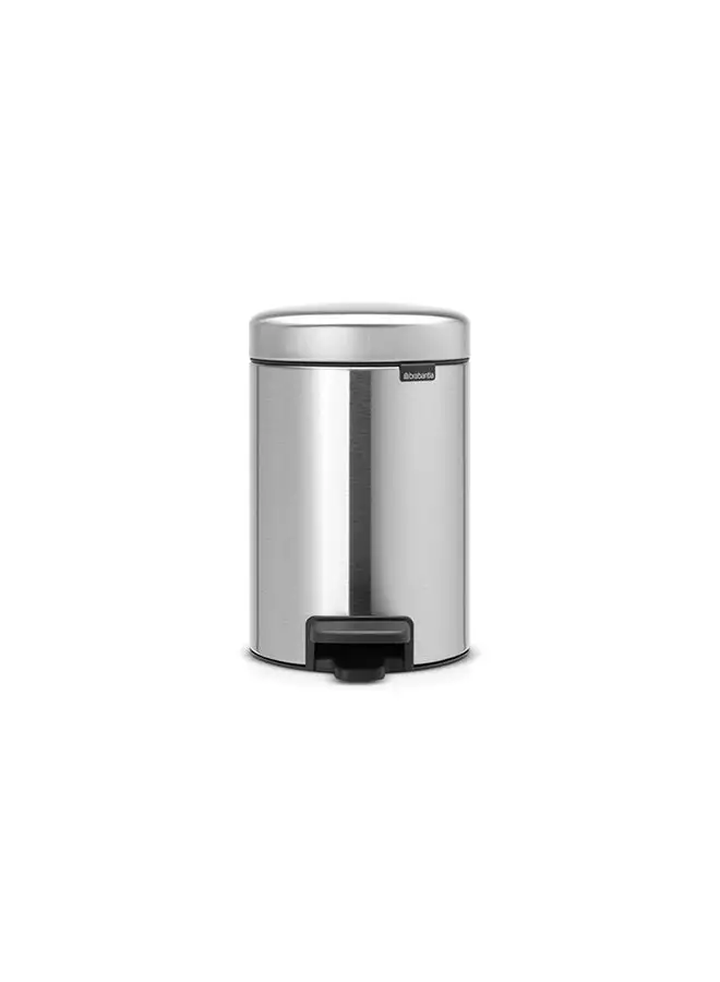 brabantia Pedal Bin Newicon With Plastic Inner Bucket Matt Steel 3Liters