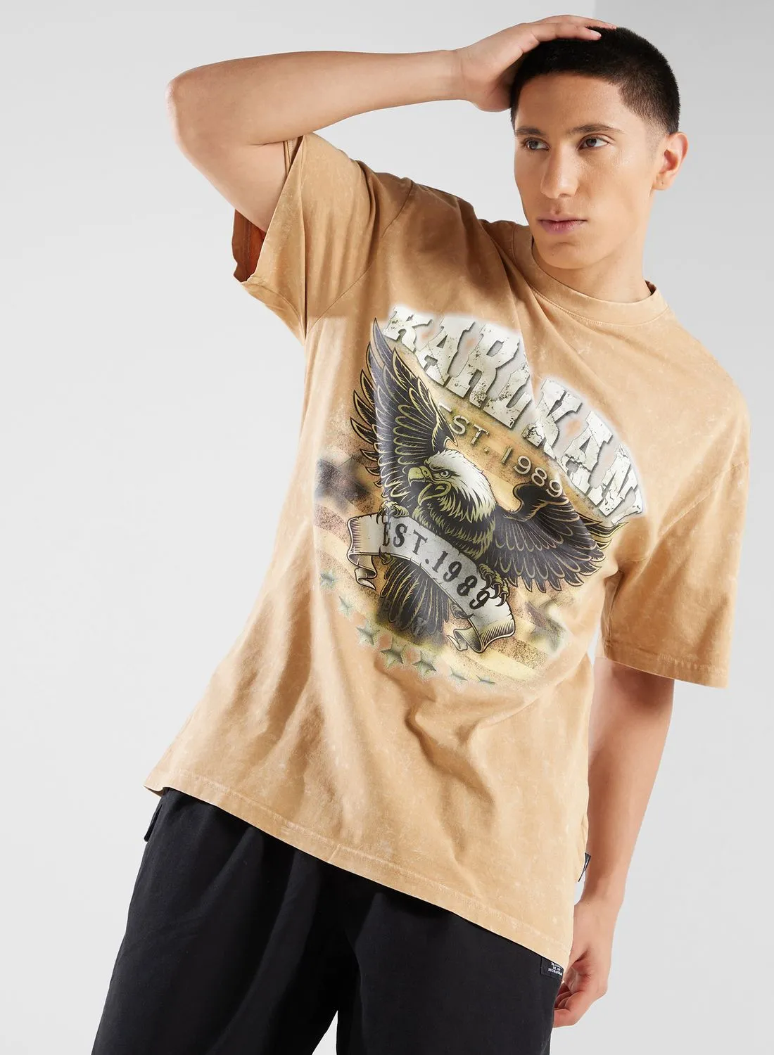 Karl Kani Small Signature Washed Eagle T-Shirt