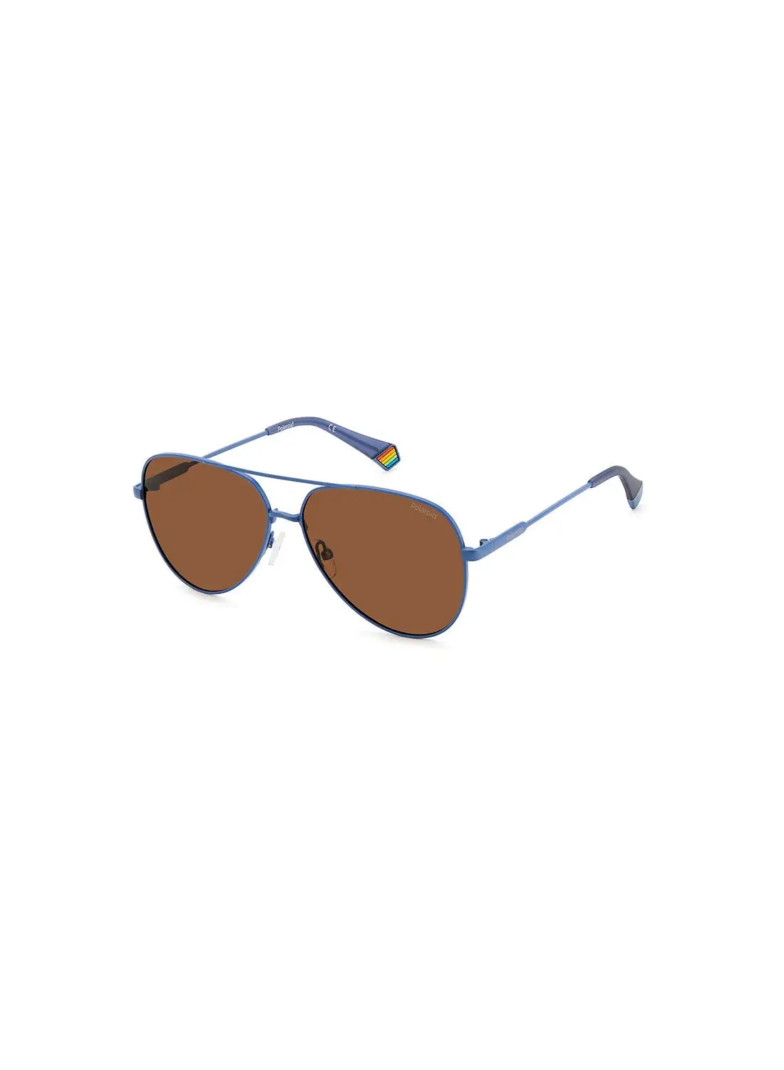 Polaroid Unisex UV Protection Pilot Sunglasses - Pld 6187/S Azure 60 - Lens Size: 60 Mm