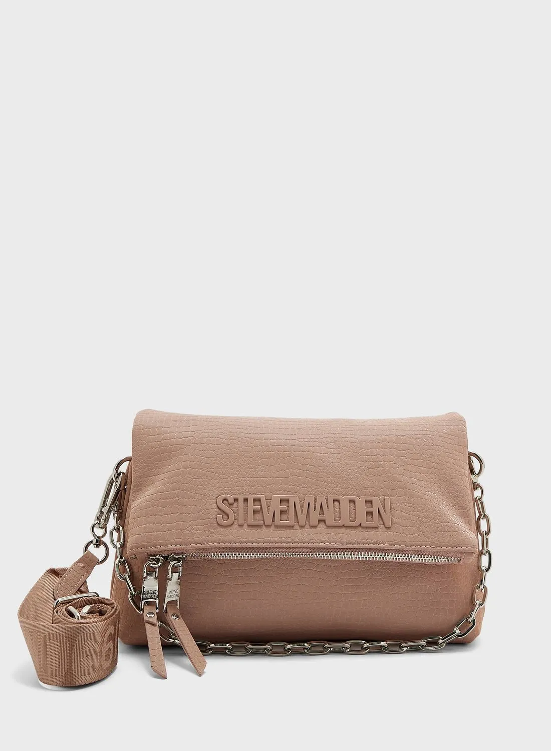 STEVE MADDEN Chain Detail Flap Over Satchel