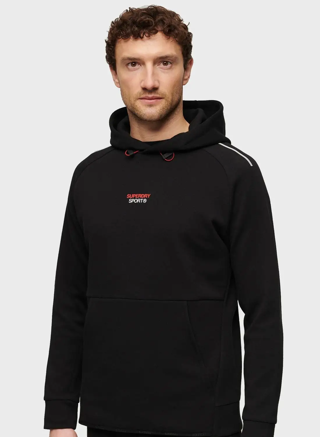 Superdry Logo Print Pull Over Hoodies