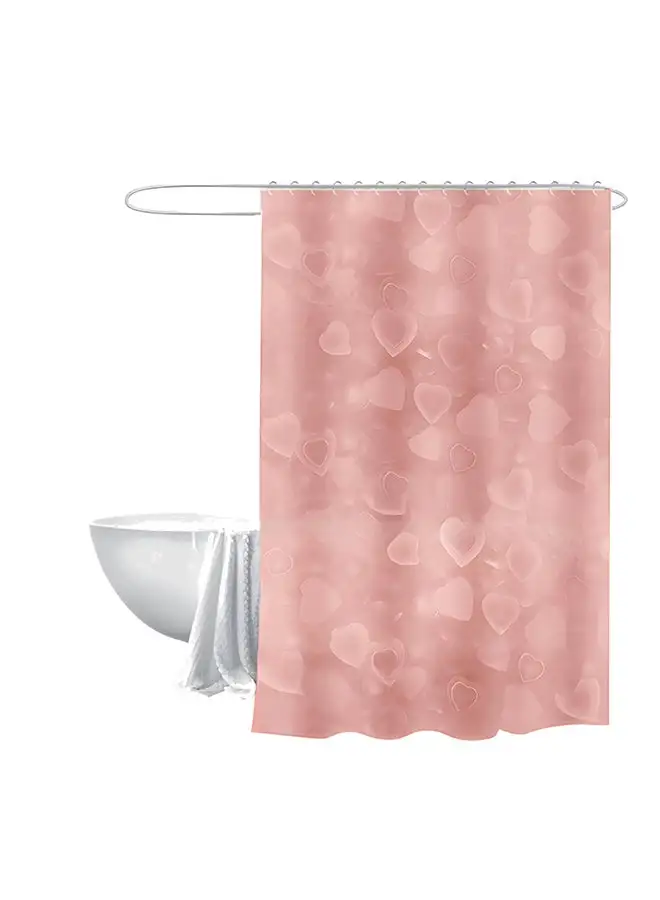 Feelings Feelings Bath Shower Curtain 3D Pink Hearts 180X180Cm