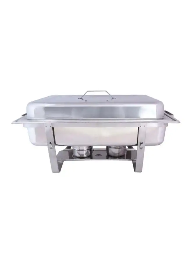 RAJ Rectangular Chafing Dish With Double Pan Grey 22.5x11.5x14cm