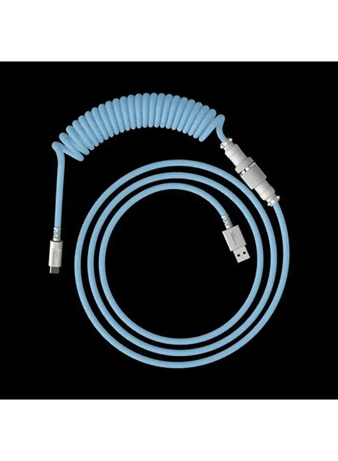 HYPERX Hyperx Coiled Cable - Light Blue/White - 1.37m