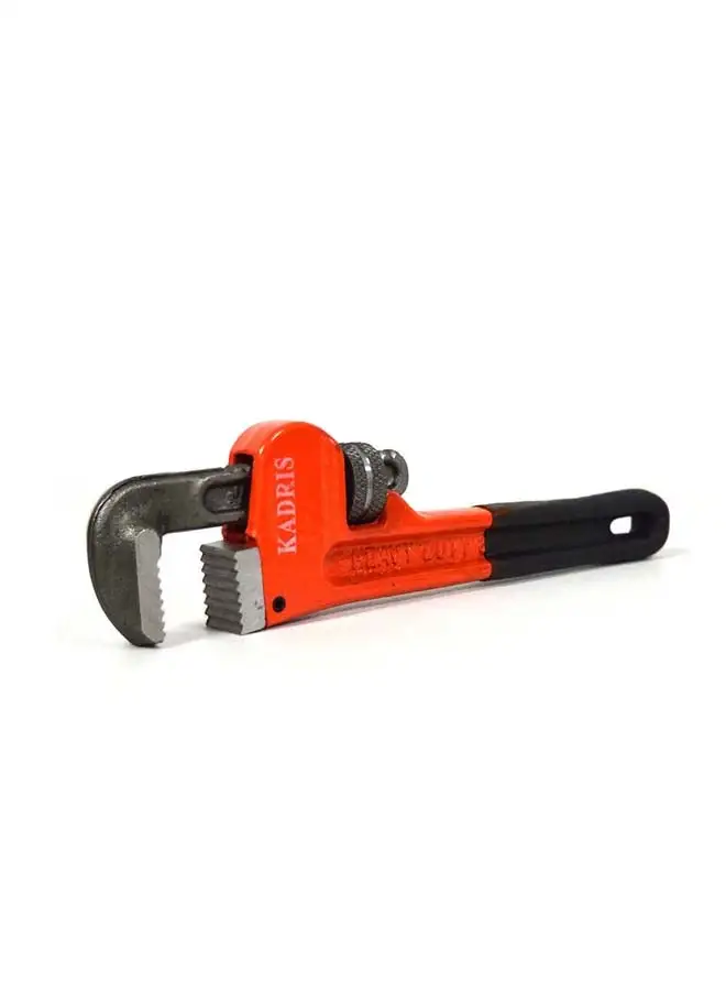 KADRIS Heavy-Duty Straight Pipe Wrench, 8 inch Plumbing Color Orange Black, 203mm (8 inch)